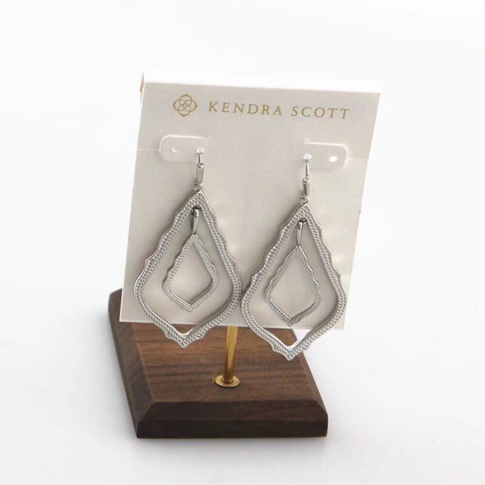 Kendra Scott Silver Double Teardrop Dangle Earrings